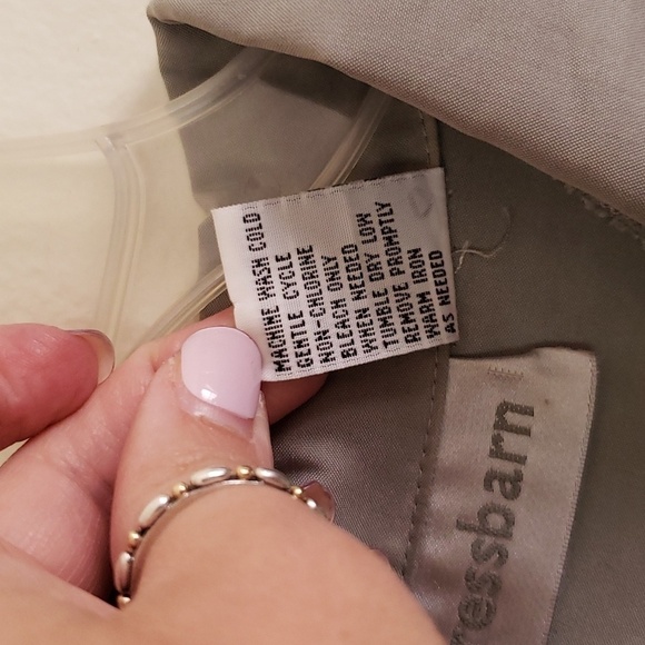 Dressbarn sage green casual button down shirt, career, women's size medium - Picture 5 of 6